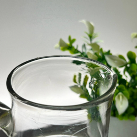 Кувшин для холодных напитков. Стекло с алмазной гранью "Цветы". Винтаж, СССР. Картинка 5